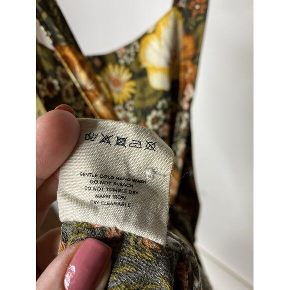 Spell & the Gypsy Collective Mustard Desert Daisy Pinafore Mini Dress Women's XS - Picture 11 of 11